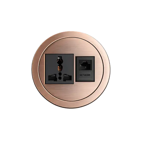 Compact Cable Cubby with Power, HDMI, RJ45, USB-A and USB-C, 1 POWER SOCKET / 1 HDMI / 1 RJ45 / 1 USB-A / 1 USB-C; Black; 30 CM; CCS 010 product image