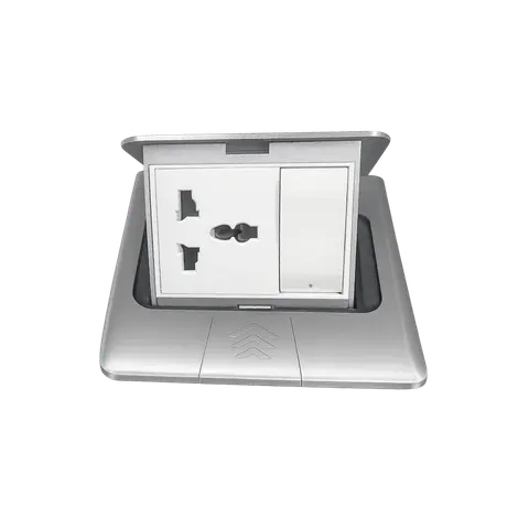 Compact Cable Cubby with Power Socket and Dual RJ45, 1 SOCKET / 2 RJ 45; CCS 005 product image