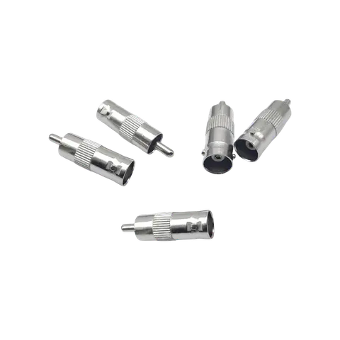 BNC Female to RCA Male Coaxial Adapter, BNC FEMALE; RCA MALE; Silver; CON 001 product image