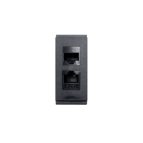 Dual RJ45 Ethernet Insert Module, 2 RJ45 ETHERNET PORTS; Black; SS 08 product image