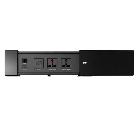 Sliding Cable Cubby with Power, USB, HDMI and RJ45, 2 POWER / 2 USB / 1 TYPE C / 1 RG 45.1 HDMI; 1.5 MTR; SCC 02 product image