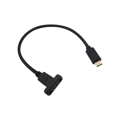 USB-C Male-to-Female Panel-Mount Extension Cable product image