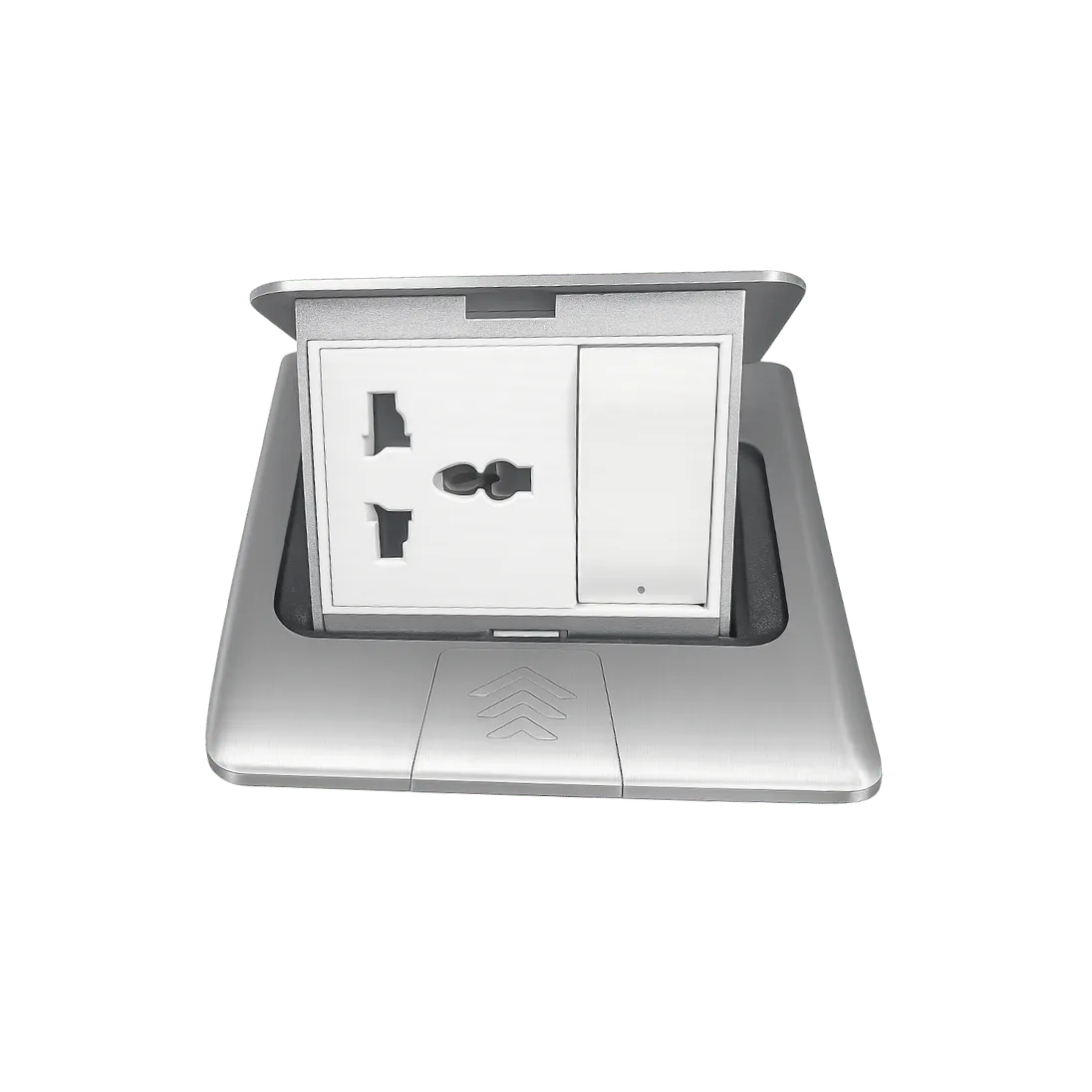 Compact Cable Cubby with Power Socket and Dual RJ45 product image