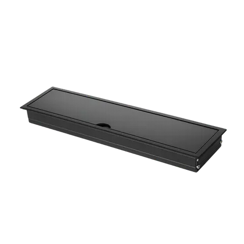 Blank Cable Cubby Frame — 80 × 290 mm, 80 × 290 mm, Blank Metal Frame, Blk/Sil — FPS 010 product image