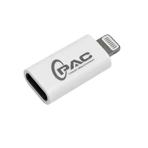USB-C Female to Lightning Male Adapter, White, USB-C Female to Lightning Male — ADP 004 product image
